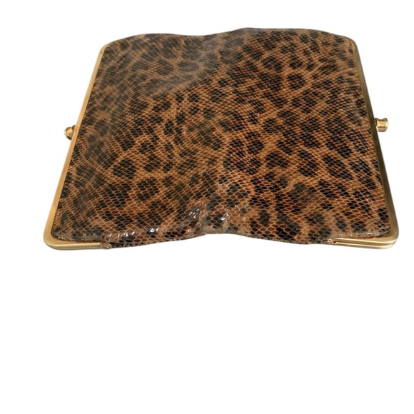 HOBO Leopard Pattern Clutch with Gold Frame - Picture 8 of 10